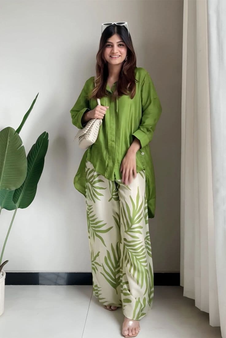 Kurta Palazzo Set - Mint Green