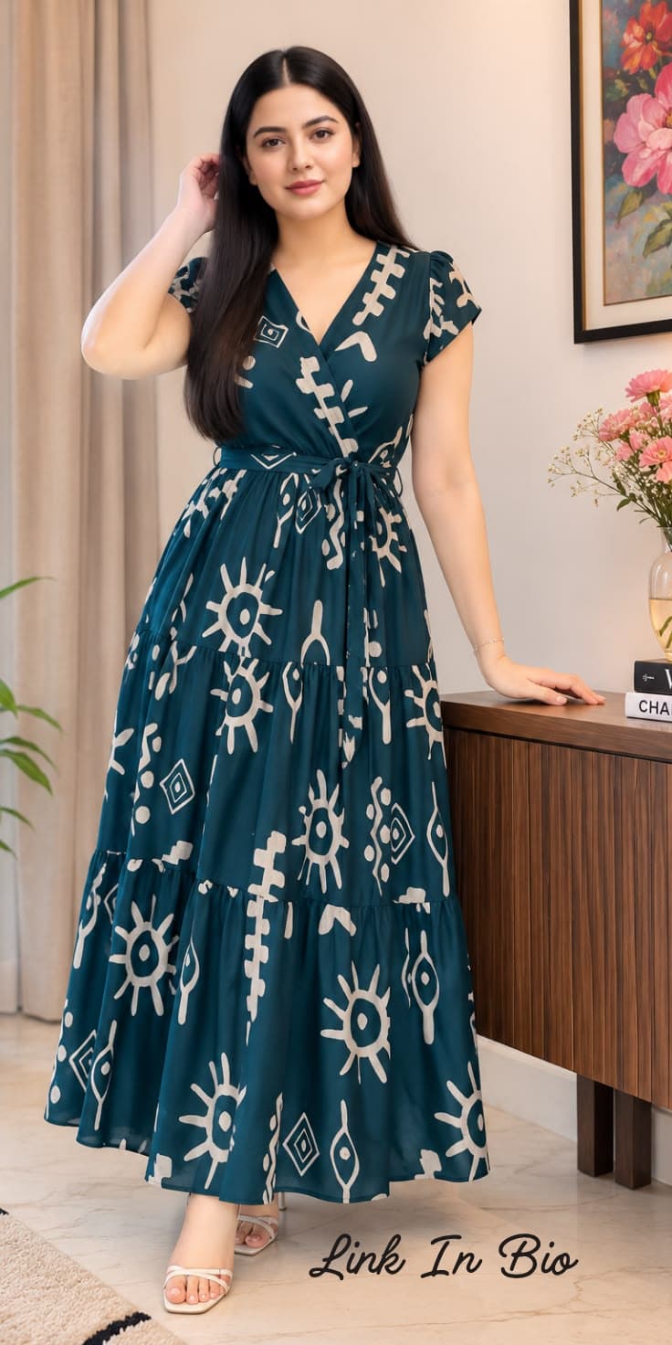 Flowy Maxi Dress - Beige view 3