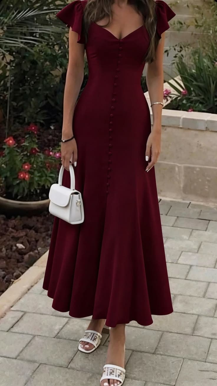 Cocktail Gown - Navy Blue Sequins