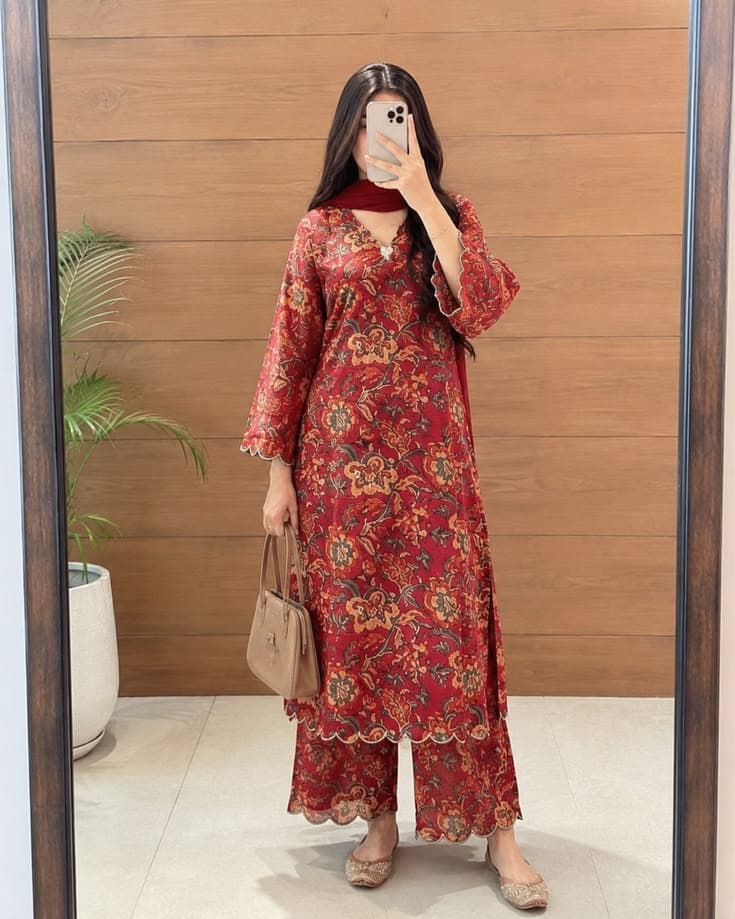 Printed Casual Kurti - Indigo Blue