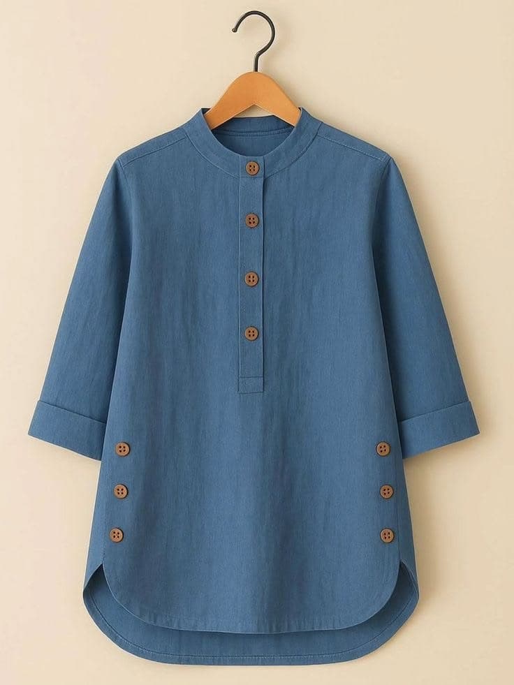 Silk Embroidered Blouse - Maroon view 3